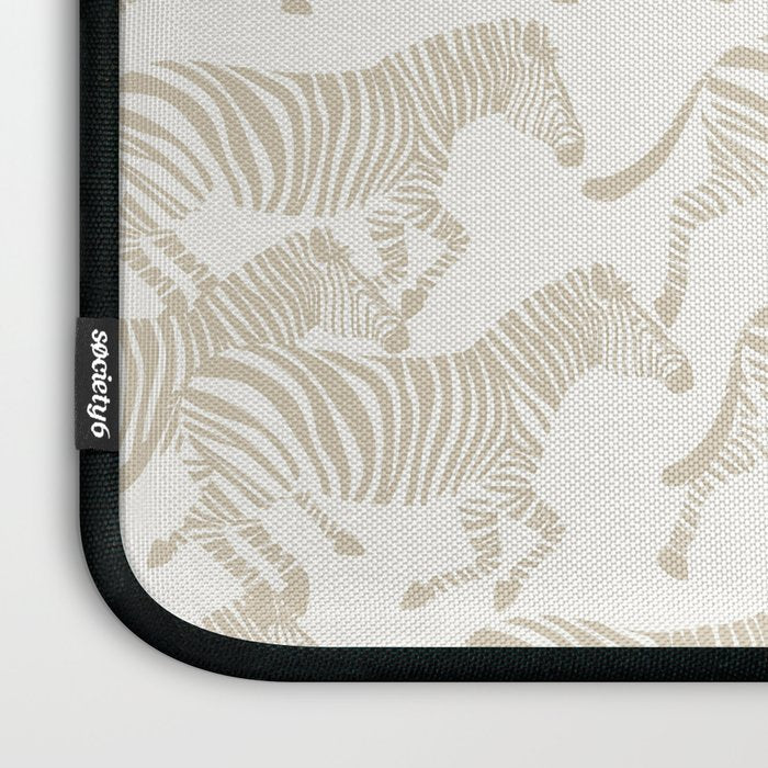 Zebras in tan Laptop Sleeve Gallery Image 3
