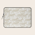 Zebras in tan Laptop Sleeve Gallery Image 1