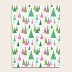 Mid-Century Modern Christmas Trees - Pink and Green Notebook Gallery Image 4