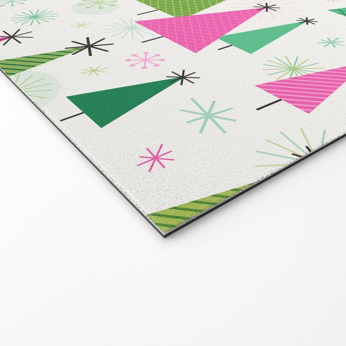 Mid-Century Modern Christmas Trees - Pink and Green Welcome Mat Gallery Image 2