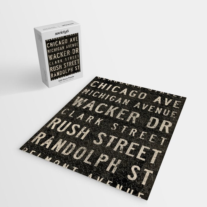 Chicago Streets Transit Sign Jigsaw Puzzle Gallery Image 2