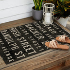 Chicago Streets Transit Sign Outdoor Rug Gallery Image 2