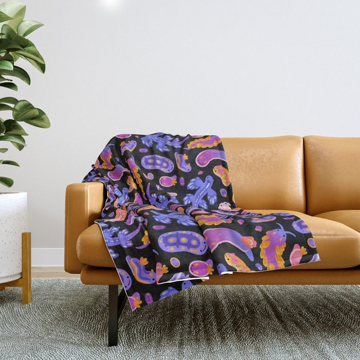 Sea slug Throw Blanket Gallery Image 1