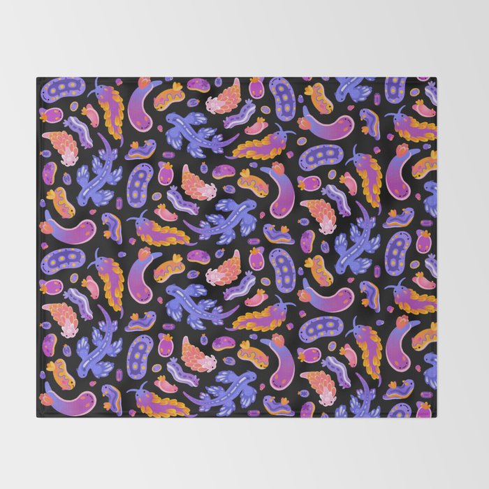 Sea slug Throw Blanket Gallery Image 2