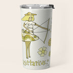 sagittarius zodiac wave bandit // retro surf art by surfy birdy Travel Mug Gallery Image 2