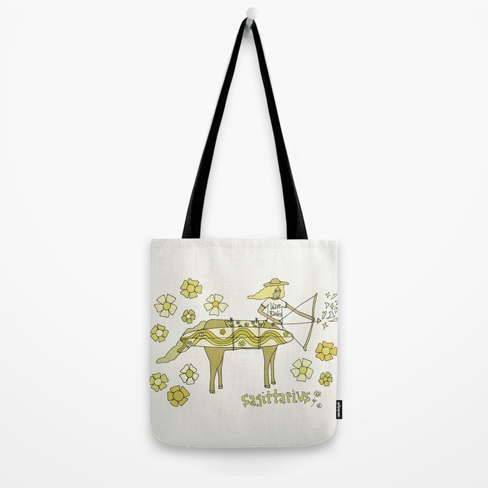sagittarius zodiac wave bandit // retro surf art by surfy birdy Tote Bag Gallery Image 2