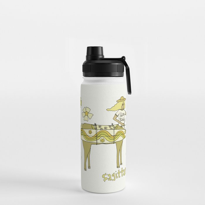 sagittarius zodiac wave bandit // retro surf art by surfy birdy Water Bottle Gallery Image 2