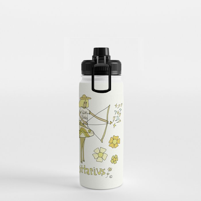 sagittarius zodiac wave bandit // retro surf art by surfy birdy Water Bottle Gallery Image 2