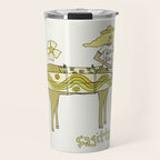 sagittarius zodiac wave bandit // retro surf art by surfy birdy Travel Mug Gallery Image 1