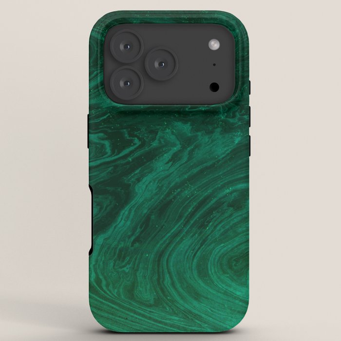 malachite green marbleized effect marble painting iPhone Case Gallery Image 7