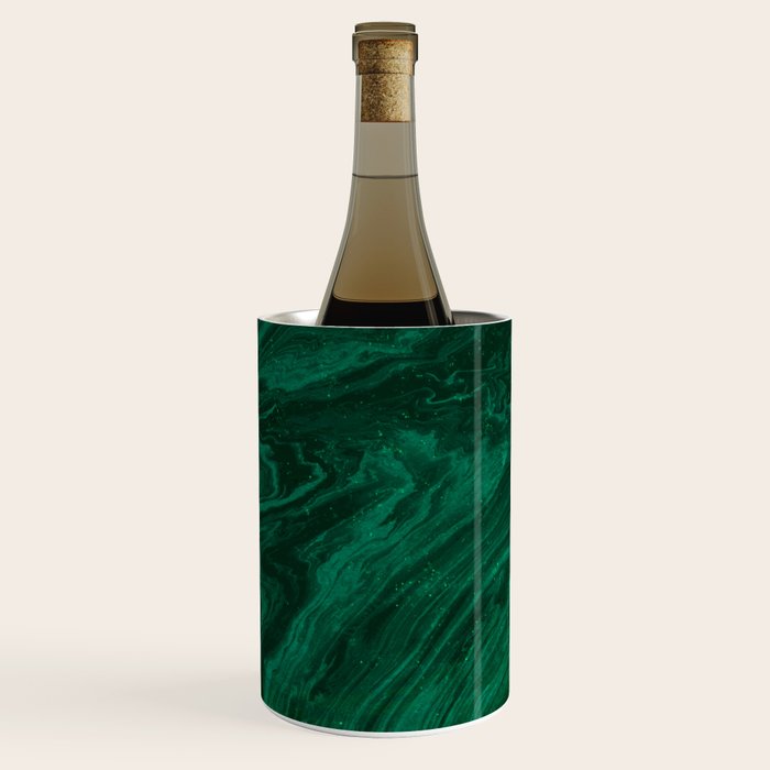 malachite green marbleized effect marble painting Wine Chiller Gallery Image 1