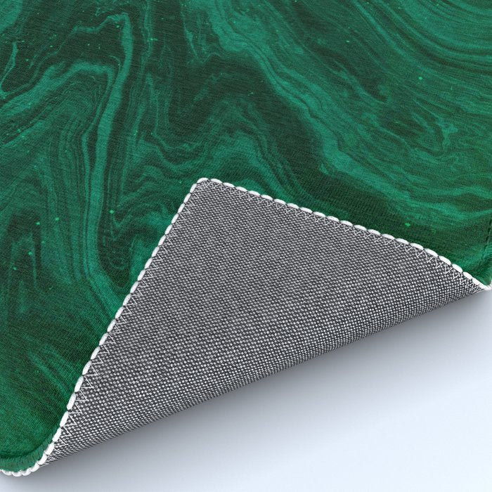 malachite green marbleized effect marble painting Rug Gallery Image 4