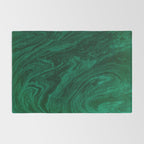 malachite green marbleized effect marble painting Rug Gallery Image 2