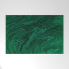 malachite green marbleized effect marble painting Welcome Mat Gallery Image 1
