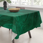 malachite green marbleized effect marble painting Tablecloth Gallery Image 3