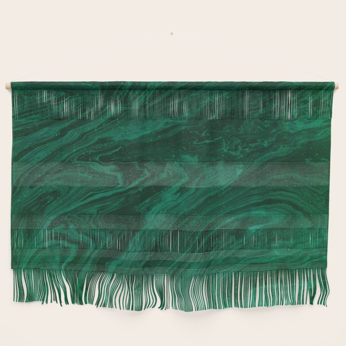 malachite green marbleized effect marble painting Wall Hanging Gallery Image 1