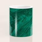 malachite green marbleized effect marble painting Coffee Mug Gallery Image 4