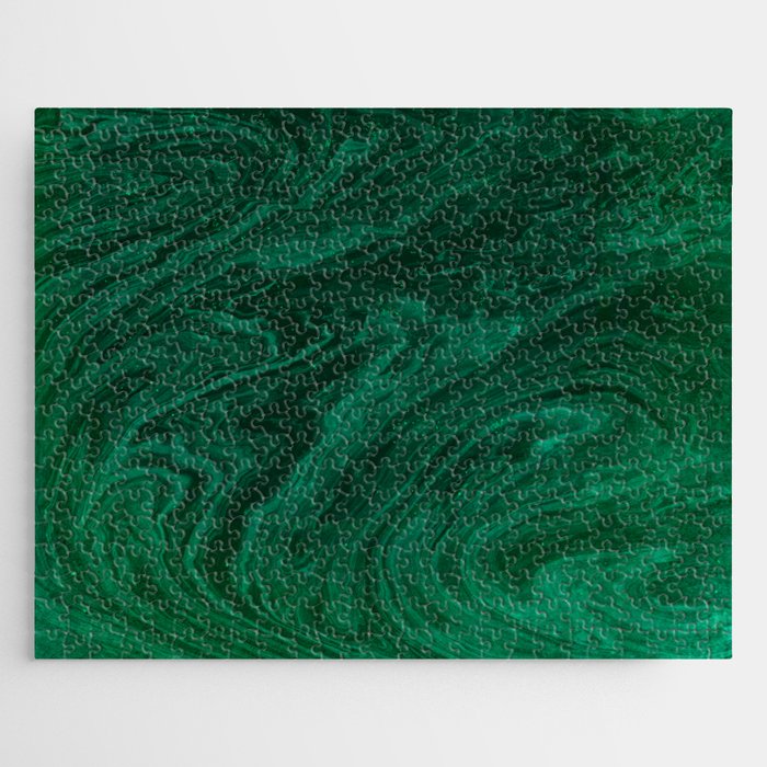 malachite green marbleized effect marble painting Jigsaw Puzzle Gallery Image 1