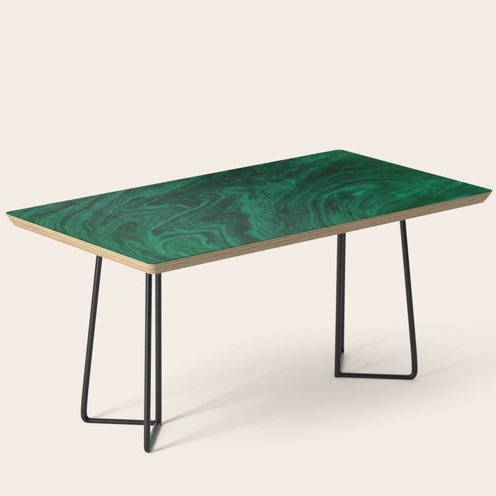 malachite green marbleized effect marble painting Coffee Table Gallery Image 1