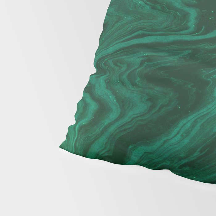 malachite green marbleized effect marble painting Pillow Sham Gallery Image 4