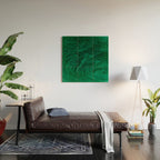 malachite green marbleized effect marble painting Wood Wall Art Gallery Image 2
