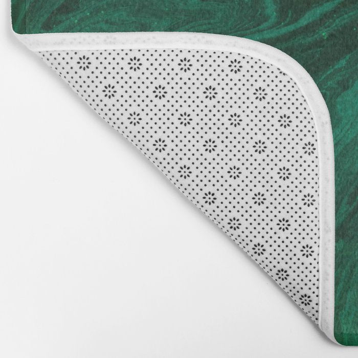 malachite green marbleized effect marble painting Bath Mat Gallery Image 2