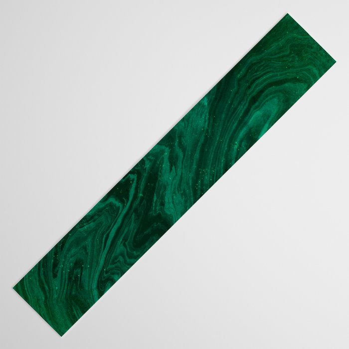 malachite green marbleized effect marble painting Table Runner Gallery Image 3