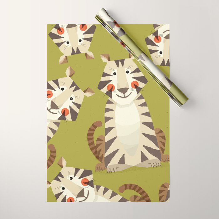 Tiger, Animal Portrait Wrapping Paper Gallery Image 1