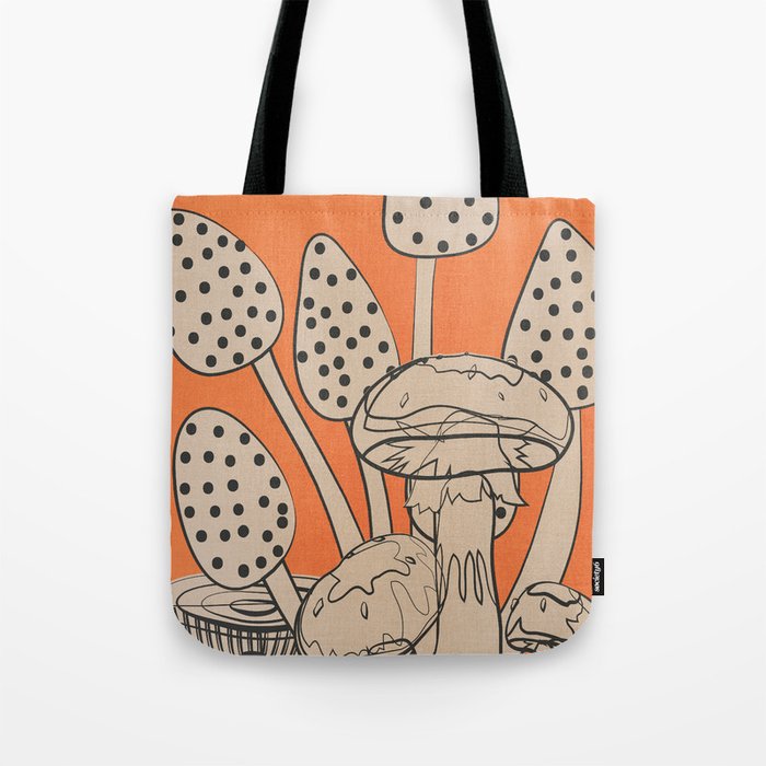 Abstract Mushrooms 2 Tote Bag Gallery Image 1