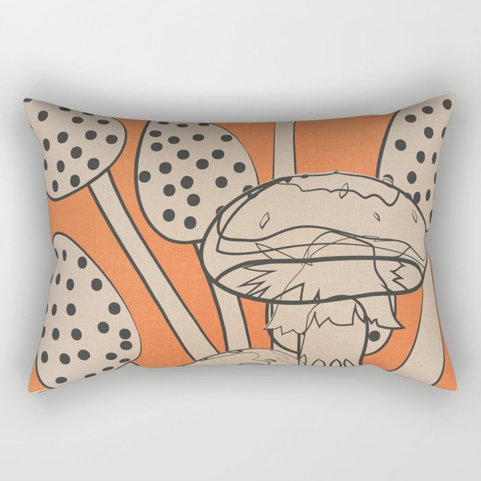 Abstract Mushrooms 2 Rectangular Pillow Gallery Image 1