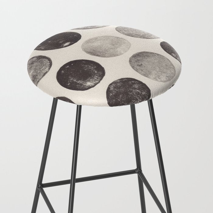 Linocut Circle Pattern Stool Gallery Image 2