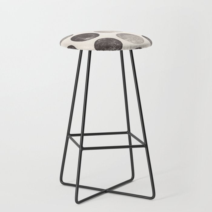 Linocut Circle Pattern Stool Gallery Image 1