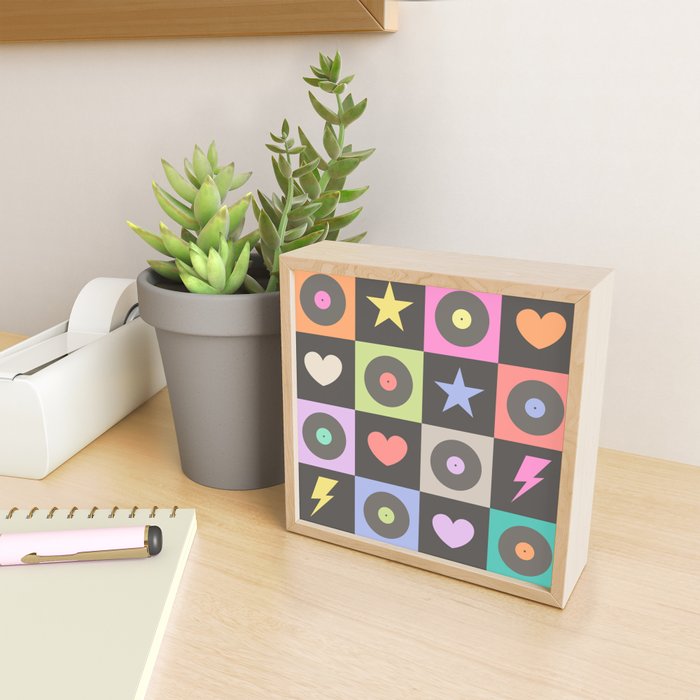 Colorful Checkerboard 80s Mini Art Print Gallery Image 2
