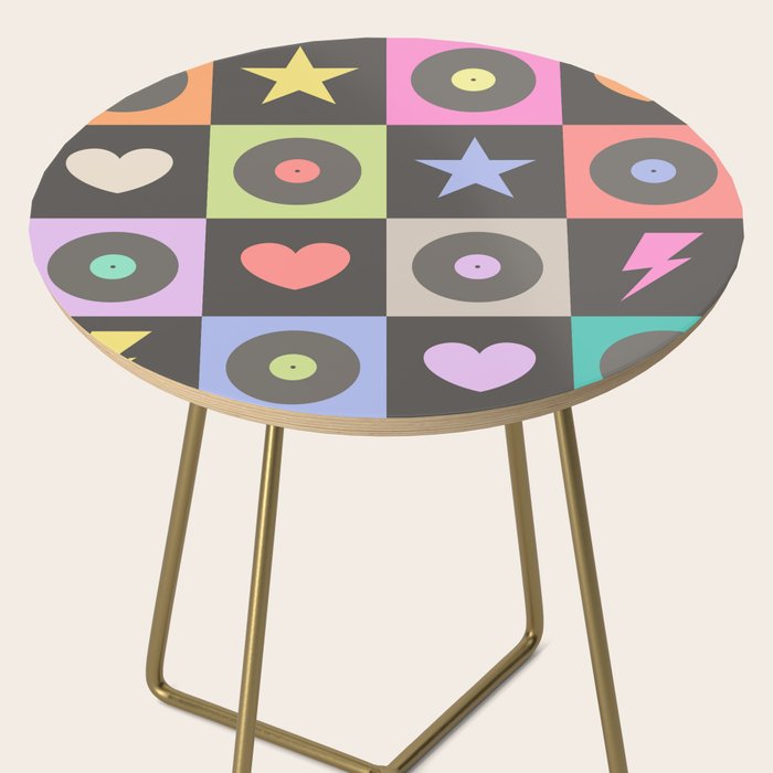 Colorful Checkerboard 80s Side Table Gallery Image 2