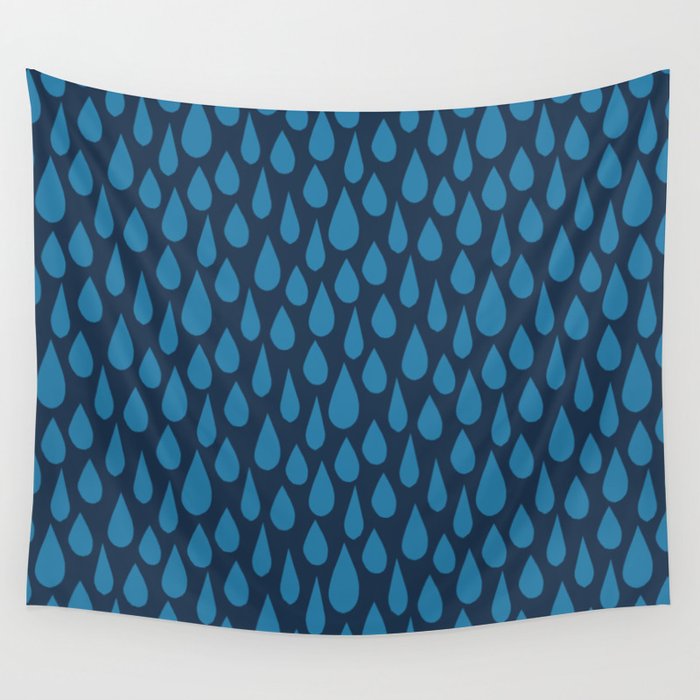 Blue Rain Wall Tapestry Gallery Image 4