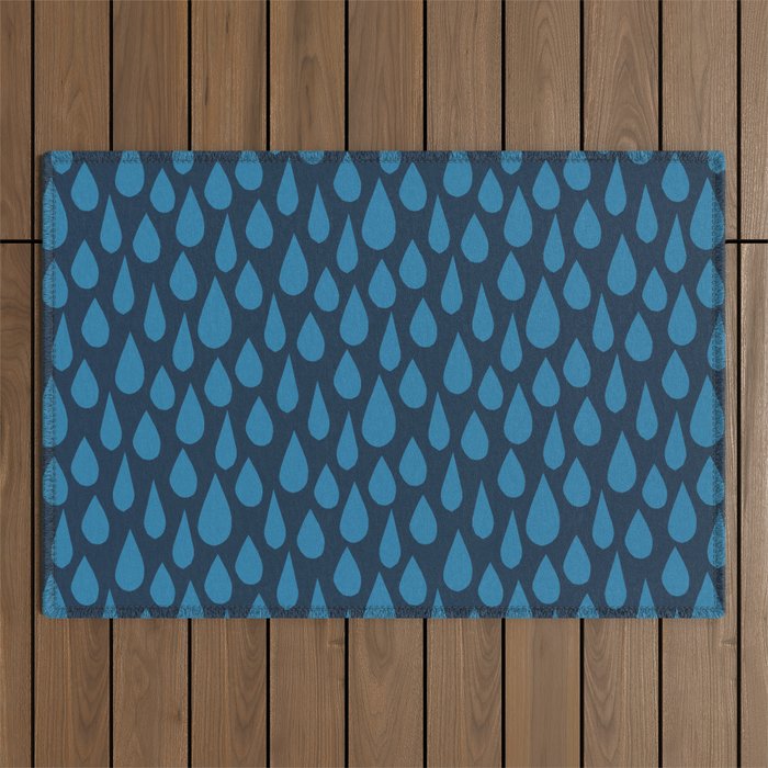 Blue Rain Outdoor Rug Gallery Image 1