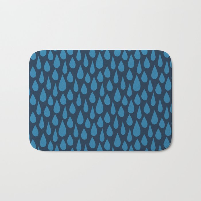 Blue Rain Bath Mat Gallery Image 1