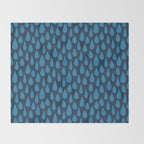 Blue Rain Throw Blanket Gallery Image 2