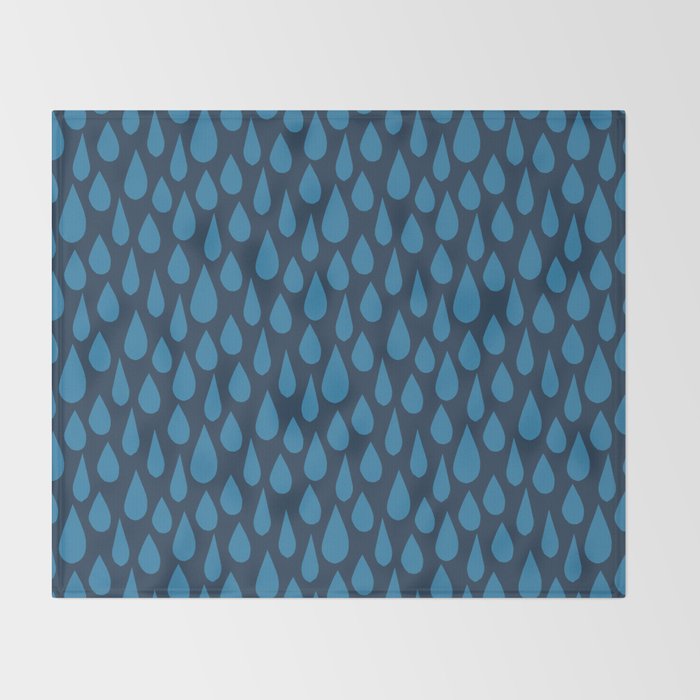 Blue Rain Throw Blanket Gallery Image 2