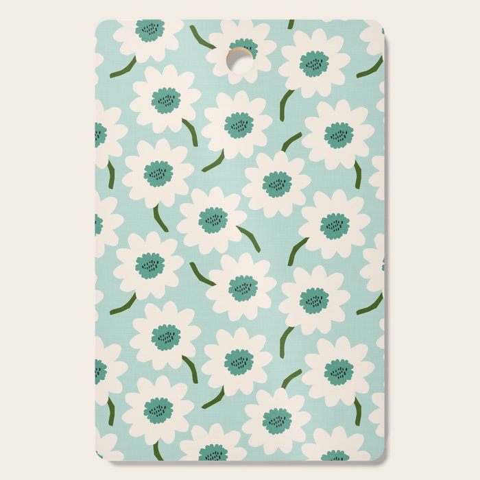Flower field - greens Cutting Board Gallery Image 1