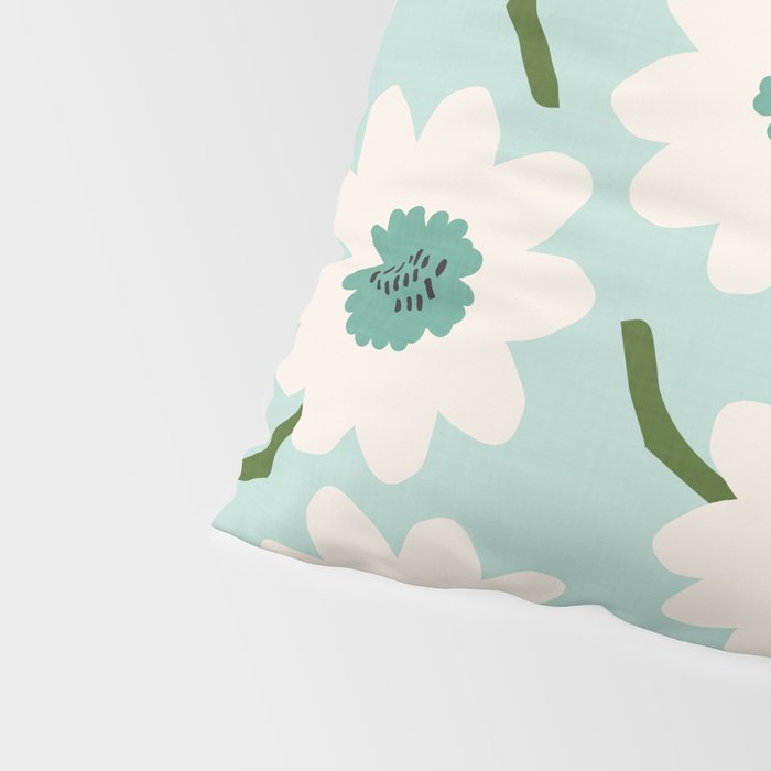 Flower field - greens Pillow Sham Gallery Image 4