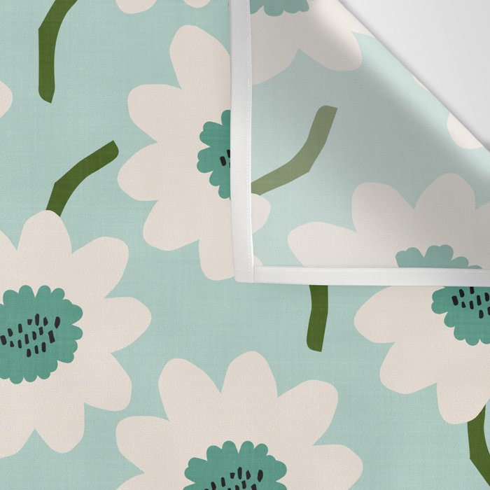 Flower field - greens Wall Tapestry Gallery Image 3