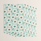 Flower field - greens Wrapping Paper Gallery Image 3