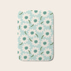 Flower field - greens Bath Mat Gallery Image 1