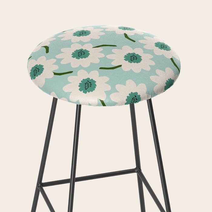 Flower field - greens Stool Gallery Image 2