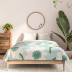 Flower field - greens Comforter Gallery Image 3