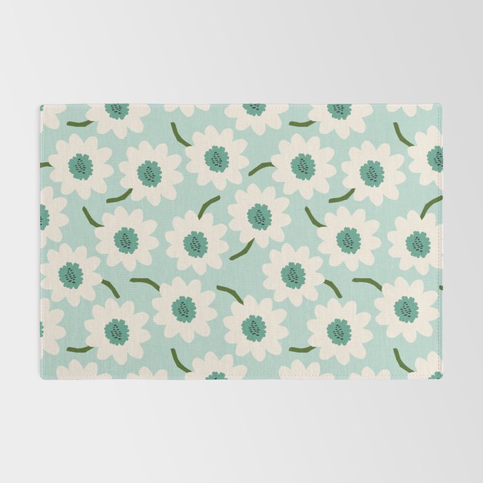 Flower field - greens Rug Gallery Image 2