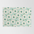 Flower field - greens Rug Gallery Image 2