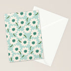 Flower field - greens Stationery Card Gallery Image 2