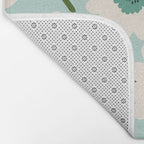 Flower field - greens Bath Mat Gallery Image 2